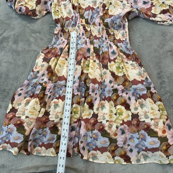 Rails Fiorella Painted Floral Dress Flowy Chiffon Women's XL - Picture 4 of 6